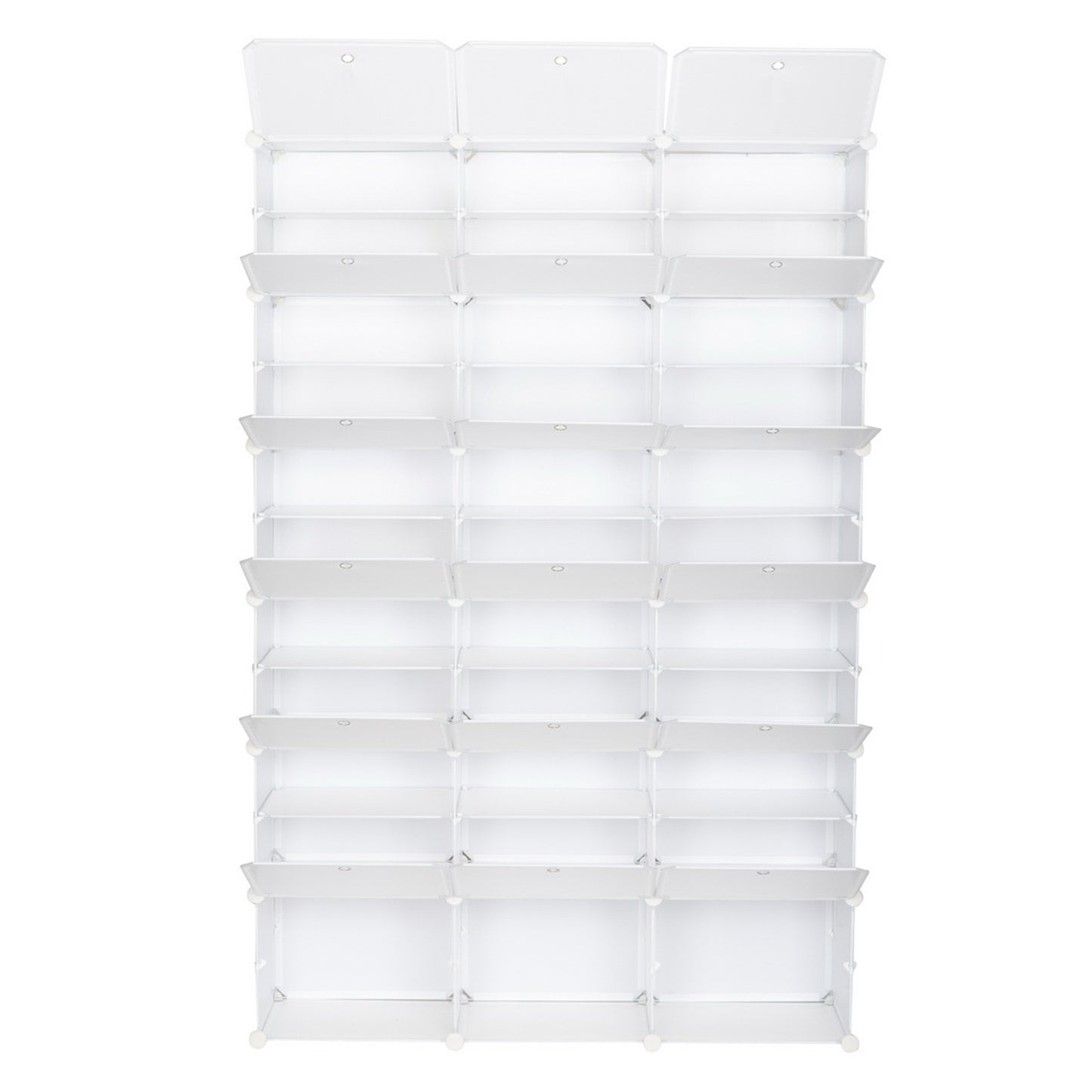 12-Tier Portable 72 Pair Shoe Rack Organizer 36 Grids Tower Shelf Storage Cabinet Stand Expandable for Heels, Boots, Slippers, White